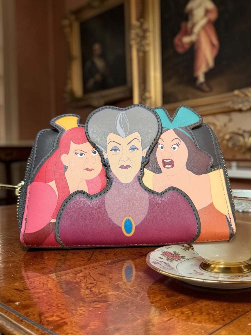 Loungefly Disney Cinderella Lady Tremaine & Step-Sisters Zip-Around Wallet